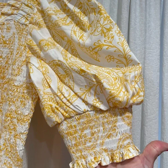 1. State. Dress. Short. Yellow and white. Size: XL. Short sleeve. NWOT. - Picture 6 of 6